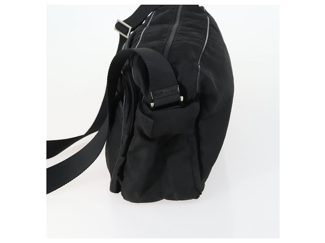 PRADA Shoulder Bag Nylon Black Silver Auth ka1156 Silvery - view 3