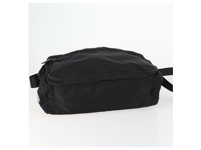 PRADA Shoulder Bag Nylon Black Silver Auth ka1156 Silvery - view 5