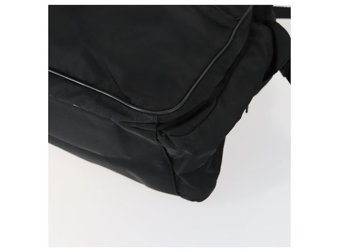 PRADA Shoulder Bag Nylon Black Silver Auth ka1156 Silvery - view 9
