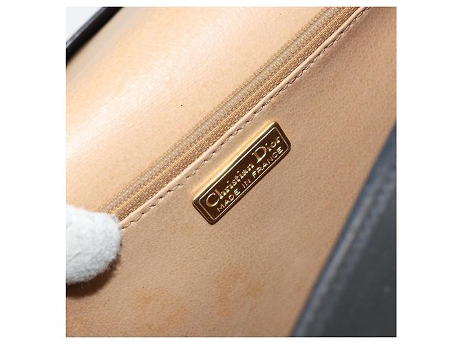Borsa a spalla in tela Trotter Christian Dior PVC nera e oro Auth ka1186 Nero D'oro - vista 16