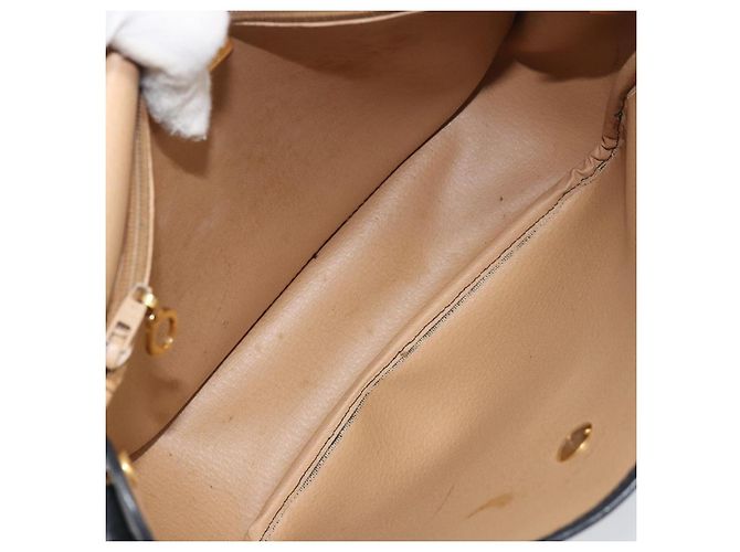 Borsa a spalla in tela Trotter Christian Dior PVC nera e oro Auth ka1186 Nero D'oro - vista 17