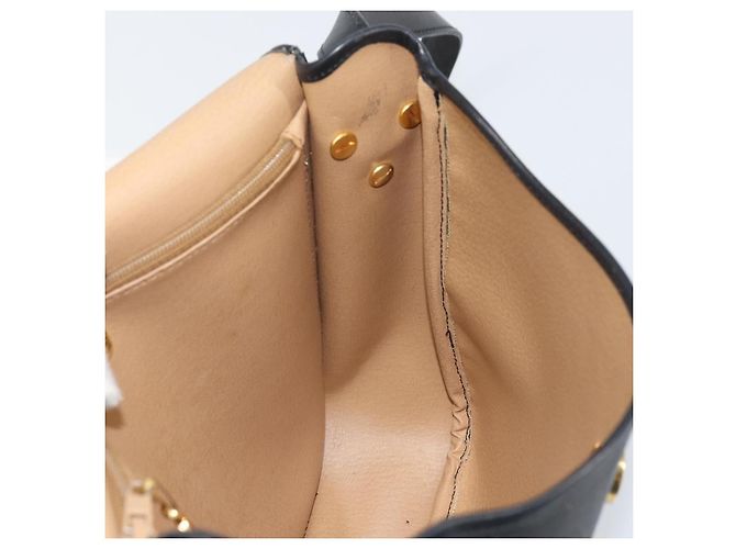 Borsa a spalla in tela Trotter Christian Dior PVC nera e oro Auth ka1186 Nero D'oro - vista 18