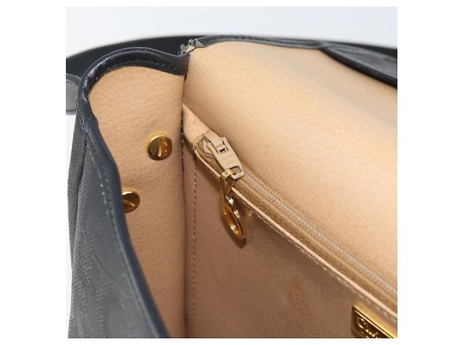 Borsa a spalla in tela Trotter Christian Dior PVC nera e oro Auth ka1186 Nero D'oro - vista 20
