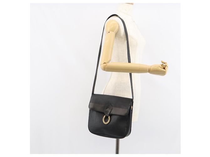 Borsa a spalla in tela Trotter Christian Dior PVC nera e oro Auth ka1186 Nero D'oro - vista 22