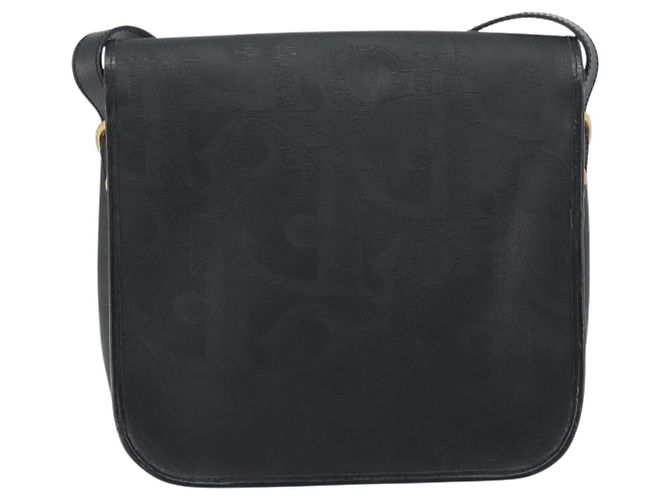 Borsa a spalla in tela Trotter Christian Dior PVC nera e oro Auth ka1186 Nero D'oro - vista 3
