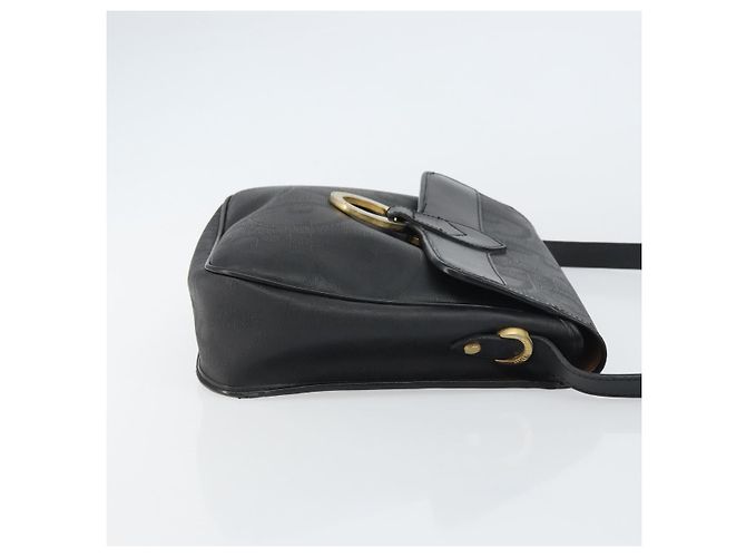 Borsa a spalla in tela Trotter Christian Dior PVC nera e oro Auth ka1186 Nero D'oro - vista 4