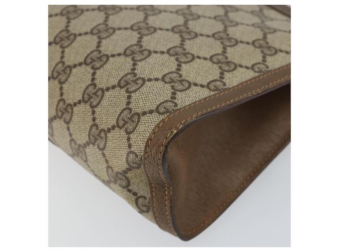 GUCCI GG Supreme Web Sherry Line Clutch Bag PVC Beige 89 01 033 Auth 148586 - vista 10