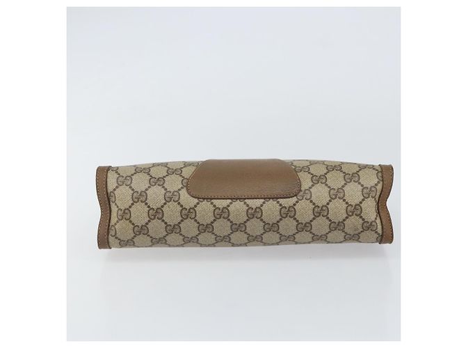 GUCCI GG Supreme Web Sherry Line Clutch Bag PVC Beige 89 01 033 Auth 148586 - vista 7