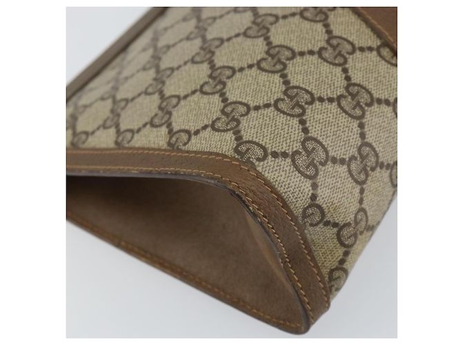 GUCCI GG Supreme Web Sherry Line Clutch Bag PVC Beige 89 01 033 Auth 148586 - vista 9