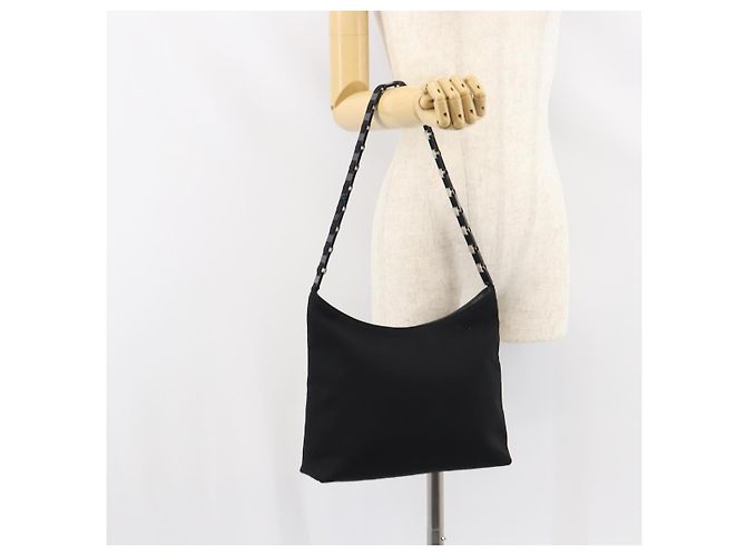 Borsa a Spalla Vala in Nylon Nero Salvatore Ferragamo Auth 160693 - vista 21
