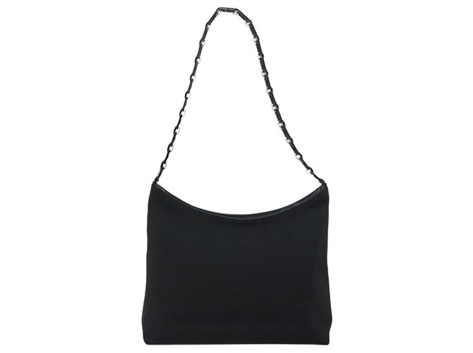 Borsa a Spalla Vala in Nylon Nero Salvatore Ferragamo Auth 160693 - vista 3