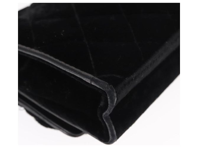 CHANEL Borsa a Spalla Matelassé Catena Camelia Velluto Nero Oro CC Auth 158865V D'oro - view 13