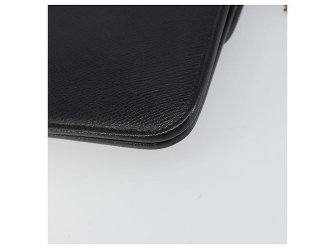 Borsa a spalla con catena Christian Dior in pelle nera e oro Auth 160675 Nero D'oro - vista 12