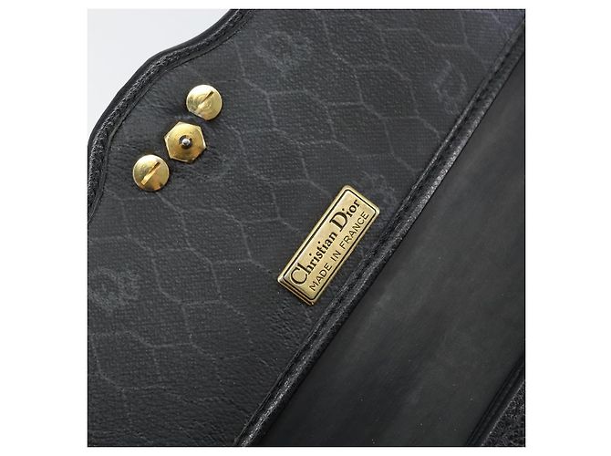 Borsa a spalla con catena Christian Dior in pelle nera e oro Auth 160675 Nero D'oro - vista 16