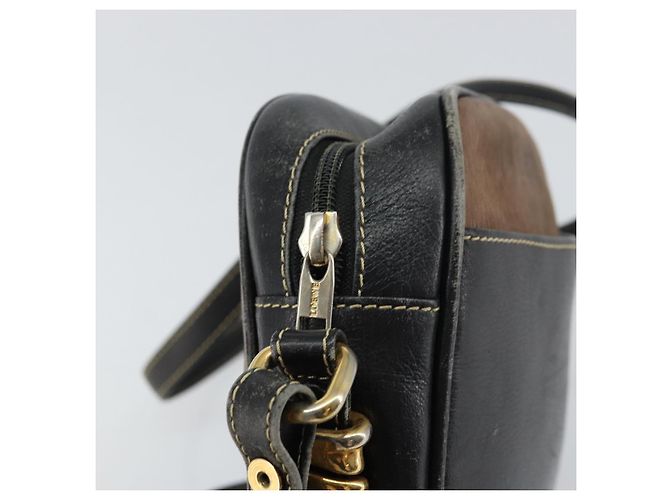 Borsa a Spalla LOEWE in Pelle Nera Oro Auth 160679 Nero D'oro - vista 10