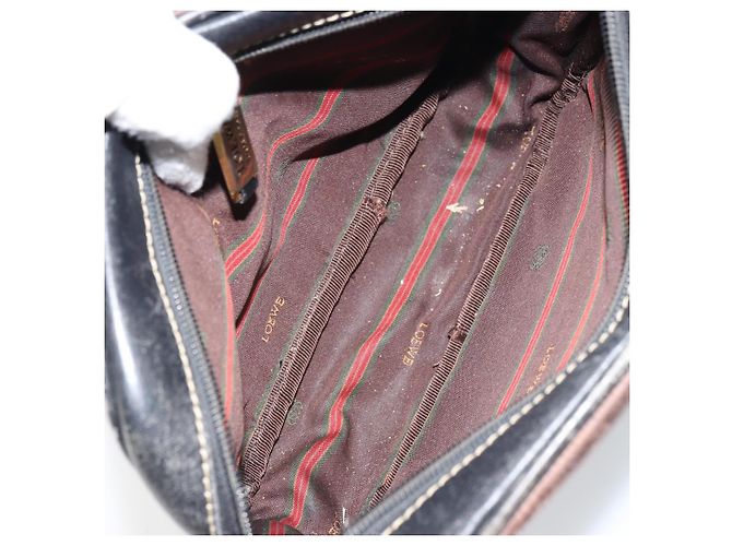 Borsa a Spalla LOEWE in Pelle Nera Oro Auth 160679 Nero D'oro - vista 12
