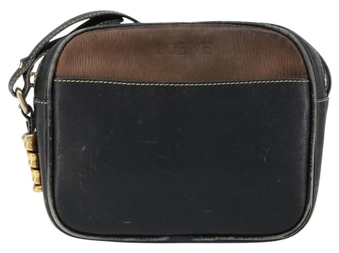 Borsa a Spalla LOEWE in Pelle Nera Oro Auth 160679 Nero D'oro - vista 13