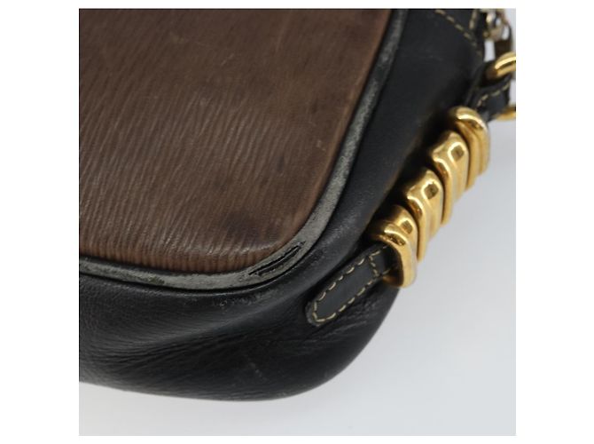 Borsa a Spalla LOEWE in Pelle Nera Oro Auth 160679 Nero D'oro - vista 15