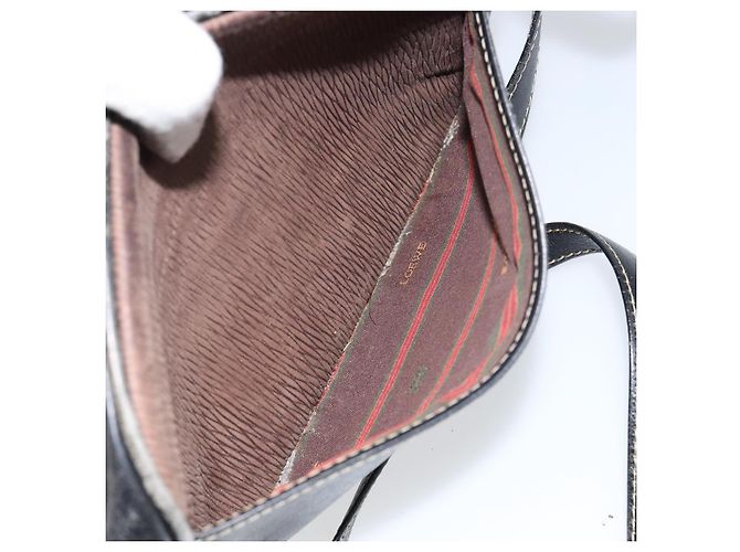 Borsa a Spalla LOEWE in Pelle Nera Oro Auth 160679 Nero D'oro - vista 19