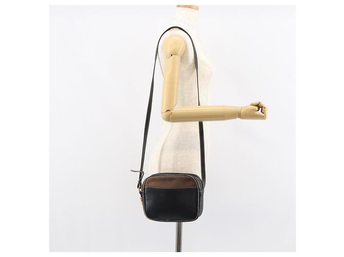 Borsa a Spalla LOEWE in Pelle Nera Oro Auth 160679 Nero D'oro - vista 20