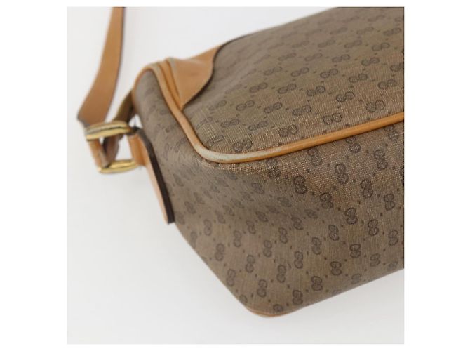 Gucci Borsa a Spalla Micro GG Supreme PVC Beige Oro Auth 160560 D'oro - vista 13
