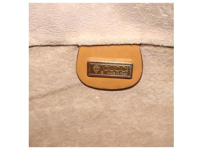 Gucci Borsa a Spalla Micro GG Supreme PVC Beige Oro Auth 160560 D'oro - vista 16