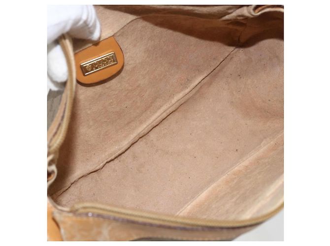Gucci Borsa a Spalla Micro GG Supreme PVC Beige Oro Auth 160560 D'oro - vista 17
