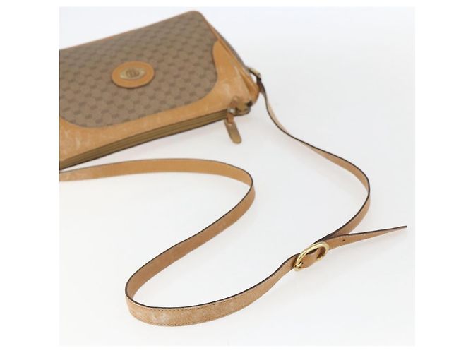 Gucci Borsa a Spalla Micro GG Supreme PVC Beige Oro Auth 160560 D'oro - vista 7