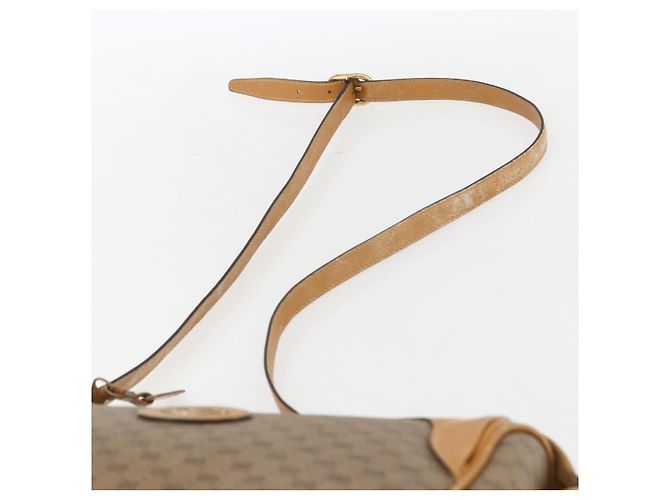 Gucci Borsa a Spalla Micro GG Supreme PVC Beige Oro Auth 160560 D'oro - vista 8