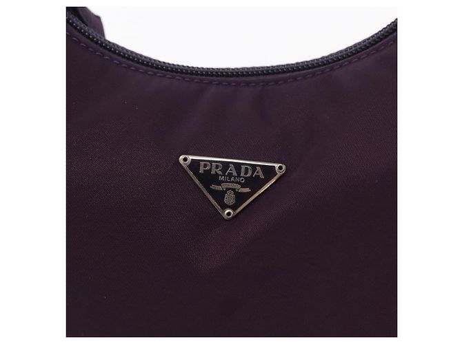 Bolso Accesorio PRADA Nylon Púrpura Plata Auth BA9459SAV - vista 18