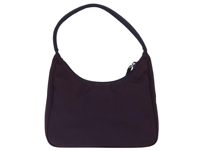 Bolso Accesorio PRADA Nylon Púrpura Plata Auth BA9459SAV - vista 2