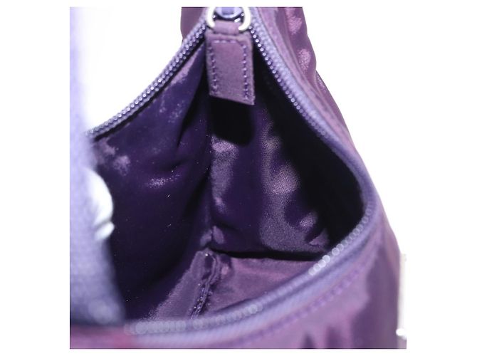 Bolso Accesorio PRADA Nylon Púrpura Plata Auth BA9459SAV - vista 20