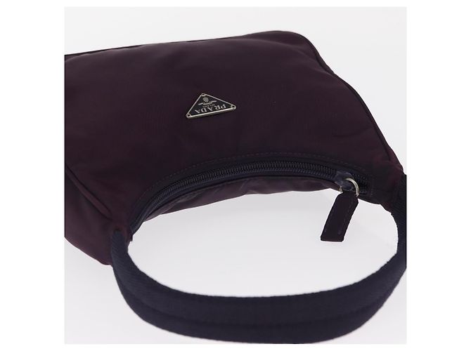 Bolso Accesorio PRADA Nylon Púrpura Plata Auth BA9459SAV - vista 6