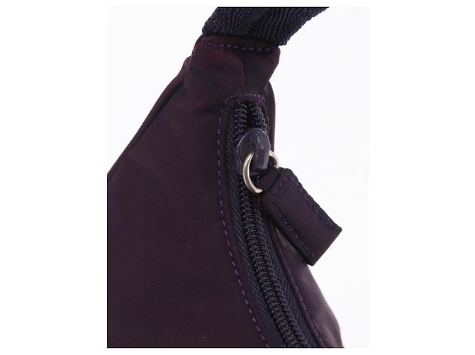 Bolso Accesorio PRADA Nylon Púrpura Plata Auth BA9459SAV - vista 9