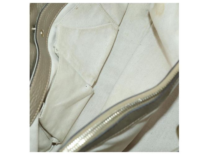 Borsa a mano in pelle Gucci Bamboo 2 in 1 Beige Oro 323660 Auth ka1163 D'oro - vista 17