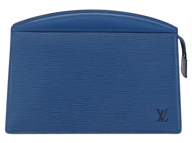 LOUIS VUITTON Epi Trousse Crete Pouch Blu M48405 LV Auth bs31950 - vista 13