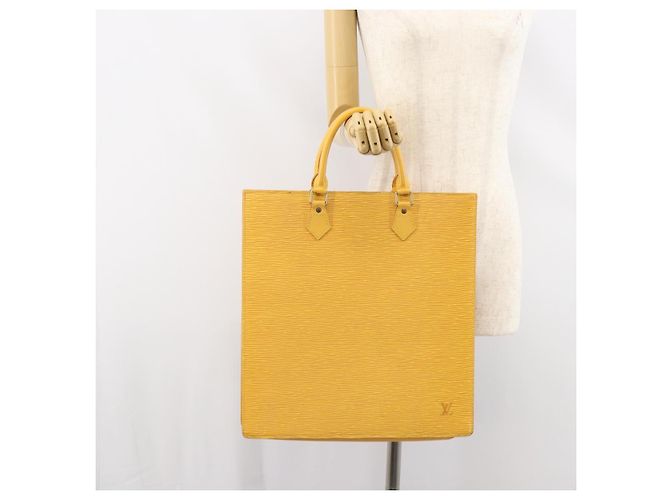 LOUIS VUITTON Borsa Sac Plat Epi Gialla M52079 LV Auth 160870 Giallo - vista 22