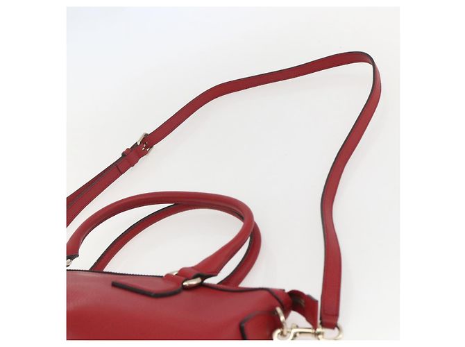 Borsa a mano in pelle Gucci 2way rossa e oro 449659 Auth ep12480 Rosso D'oro - vista 10