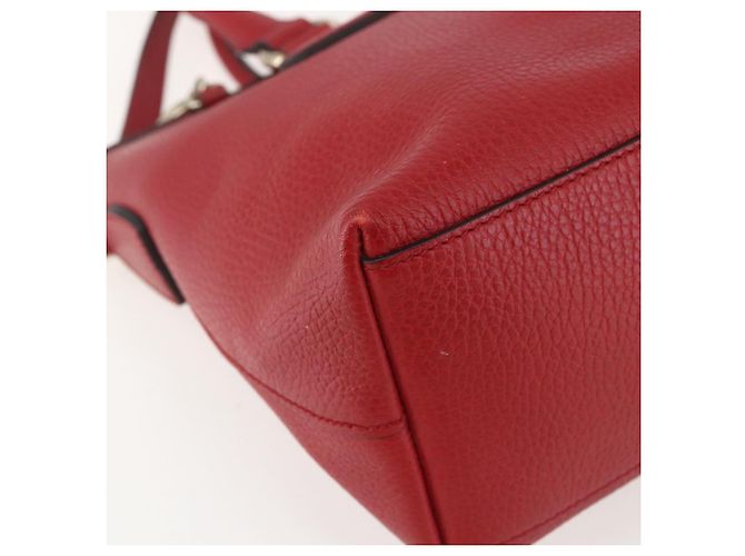 Borsa a mano in pelle Gucci 2way rossa e oro 449659 Auth ep12480 Rosso D'oro - vista 13