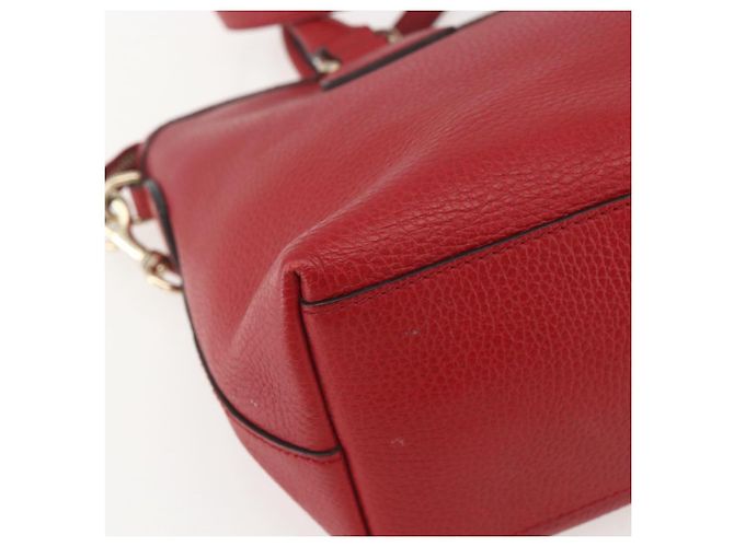 Borsa a mano in pelle Gucci 2way rossa e oro 449659 Auth ep12480 Rosso D'oro - vista 15