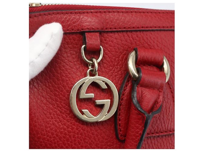 Borsa a mano in pelle Gucci 2way rossa e oro 449659 Auth ep12480 Rosso D'oro - vista 16