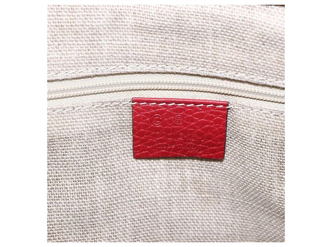 Borsa a mano in pelle Gucci 2way rossa e oro 449659 Auth ep12480 Rosso D'oro - vista 18