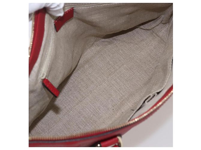Borsa a mano in pelle Gucci 2way rossa e oro 449659 Auth ep12480 Rosso D'oro - vista 20