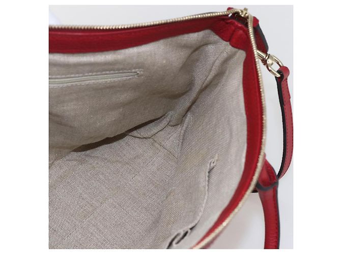 Borsa a mano in pelle Gucci 2way rossa e oro 449659 Auth ep12480 Rosso D'oro - vista 21
