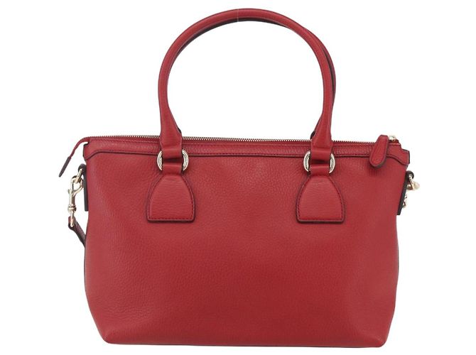 Borsa a mano in pelle Gucci 2way rossa e oro 449659 Auth ep12480 Rosso D'oro - vista 3