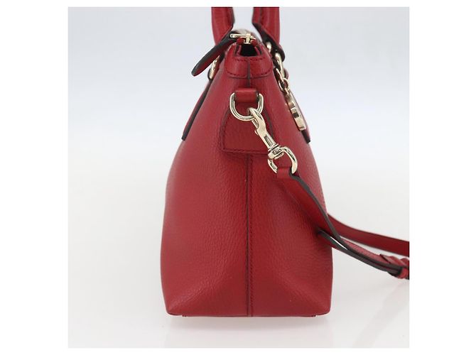 Borsa a mano in pelle Gucci 2way rossa e oro 449659 Auth ep12480 Rosso D'oro - vista 4
