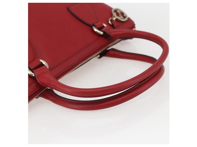 Borsa a mano in pelle Gucci 2way rossa e oro 449659 Auth ep12480 Rosso D'oro - vista 7