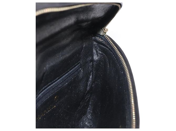 CHANEL Gürteltasche Matelassé Lackleder Schwarz Gold CC Auth 158866SAV - Ansicht 18