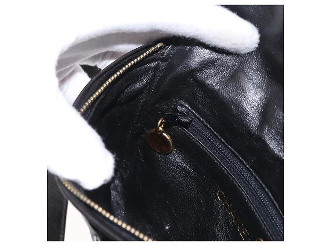 CHANEL Gürteltasche Matelassé Lackleder Schwarz Gold CC Auth 158866SAV - Ansicht 20