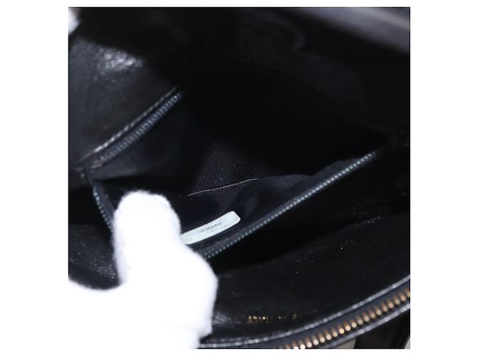 CHANEL Gürteltasche Matelassé Lackleder Schwarz Gold CC Auth 158866SAV - Ansicht 21
